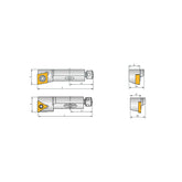 @F Series 90° Cassette Tool Holder - Makotools Industrial Supply Tools for Metal Cutting
